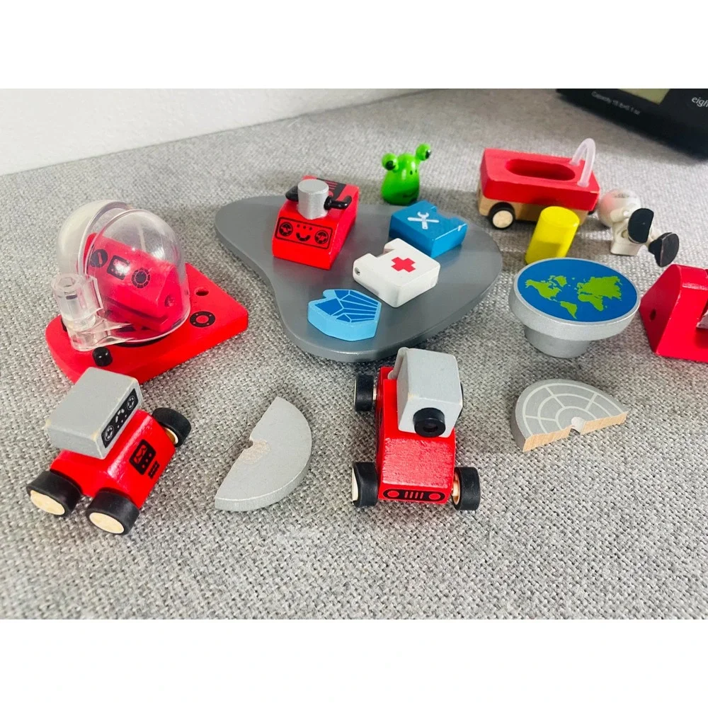 Hape Four Stage Rocket Ship Wooden Space Toy Replacement Parts Pieces Lot